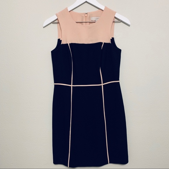 LOFT Dresses & Skirts - {Ann Taylor LOFT} Peach & Black Dress